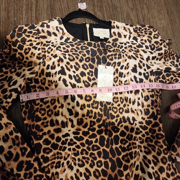 Tuckernuck x India Hicks Leopard Domino Dress NWT Brown Med - Picture 5 of 8